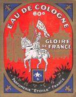 D8688 "EAU DE COLOGNE 60° - GLOIRE DE FRANCE - PARFUMERIE ETOILE - FRANCE" ETICHETTA ORIGINALE - Etichette