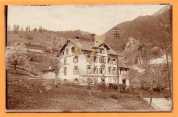 Filisur Gasthof Rhatia Switzerland 1914 Real Photo Postcard - Filisur