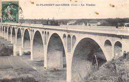 Saint Florent Sur Cher    18       Train Sur Le Viaduc     (voir Scan) - Saint-Florent-sur-Cher