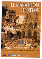 REIMS -- 1999--carte Publicitaire "Le Marathon De Reims" - Reims