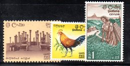 T2090 - CEYLON SRI LANKA 1964 , Yvert N. 346/348  ***  MNH - Sri Lanka (Ceylon) (1948-...)