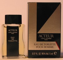 AZZARO : Acteur, Eau De Toilette 5 Ml, Version 1989, Parfait état - Miniaturen Herrendüfte (mit Verpackung)