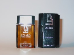 AZZARO : Pour Homme, Eau De Toilette Intense 7 Ml, Version 1993, Parfait état - Miniatures Hommes (avec Boite)