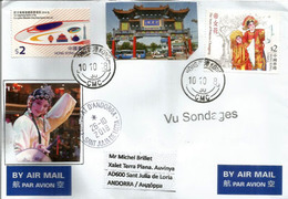 Belle Lettre De Hong-Kong 2018,  Adressée Andorra, Avec Timbre à Date Arrivée - Briefe U. Dokumente