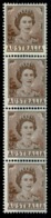 Ref 1236 - 1962 Australia - QEII 2d Coil Strip Of 4 Stamps MNH - SG 309a - Nuovi