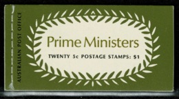 Ref 1237 - Australia 1969 Used Stamp Booklet On 1st Day Of Issue - Prime Ministers SB48 - Cuadernillos