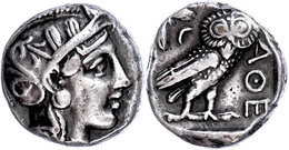 Athen, Tetradrachme (16,47g), Ca. 337-294 V. Chr. Av: Athenakopf Mit Attischem Helm Nach Rechts. Rev: Eule Nach Rechts,  - Sonstige & Ohne Zuordnung