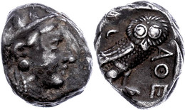 Athen, Tetradrachme (17,13g), Ca. 337-294 V. Chr. Av: Athenakopf Mit Attischem Helm Nach Rechts. Rev: Eule Nach Rechts,  - Autres & Non Classés