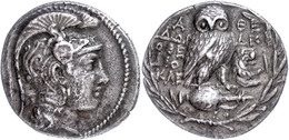 Athen, Tetradrachme (16,83g), Ca. 132/131 V. Chr. Av: Athenakopf Mit Attischem Helm Nach Rechts. Rev: Eule Auf Amphore N - Other & Unclassified
