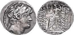 Antiochia Am Orontes, Tetradrachme (15,99g), Antiochos X. Eusebes Philopator, 93/2-88 V. Chr. Av: Kopf Nach Rechts. Rev: - Other & Unclassified