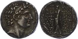 Antiochia Am Orontes, Tetradrachme (16,26g), Antiochos VIII., 121-113 V. Chr. Av: Kopf Nach Rechts. Rev: Stehender Zeus  - Otros & Sin Clasificación