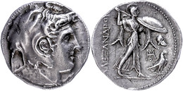 Tetradrachme (15,56g), 306-305 V. Chr., Ptolemaios I. Soter. Av: Kopf Alexanders Des Großen In Elefantenhaut Nach Rechts - Autres & Non Classés