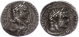 Phönizien, Tyros, Tetradrachme (12,81g), Caracalla, 213-217, Av: Kopf Nach Rechts, Rechts Keule, Darunter Adler Nach Rec - Province