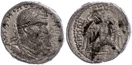 Byblus, Tetradrachme (16,65g), Macrinus, 217-218, Av: Büste Nach Rechts, Darum Umschrift, Rev: Adler Nach Links Blickend - Provinces Et Ateliers