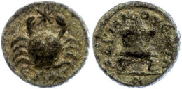 Kilikien, AE (3,28g), Zeit Des Marcus Aurelius, 161-180. Av: Krabbe, Zwischen Den Scheren Ein Stern. Rev: Altar Mit Flam - Röm. Provinz