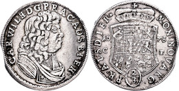 2/3 Taler, 1678, Karl Wilhelm, Dav. 202, Mann 252, Zahnende, Ss.  Ss - Other & Unclassified