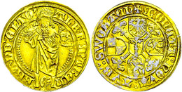 Goldgulden, O.J. (1464-1486), Albrecht Achilles, Fb. 304, Leichte Prägeschwäche, Klebestreifenrückstände, Gebrochen Und  - Non Classificati