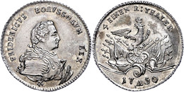 1/4 Reichstaler, 1750, Friedrich II., Mzz A, Olding 15 C, Vz.  Vz - Sonstige & Ohne Zuordnung