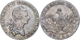 Taler, 1785, Friedrich II., Mzz E, Dav. 2590, Schöne Regenbogenpatina, S-ss.  S-ss - Andere & Zonder Classificatie