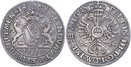 1/4 Taler, 1651, Mit Titel Ferdinand III., Jungk 541, Schöne Patina, Ss+. - Andere & Zonder Classificatie