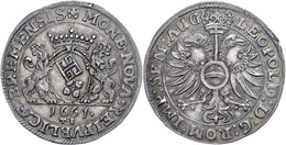 1/2 Taler, 1661, Mit Titel Leopold I., Jungk 524, Schöne Patina, Vz.  Vz - Altri & Non Classificati