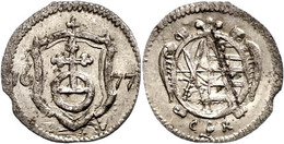 Pfennig, 1677, Johann Georg II., CR, Clauss/Kahnt 445, Kohl 261, Vz-st.  Vz-st - Other & Unclassified