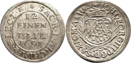 1/12 Taler, 1690, Johann Georg III., Rosette Mit Stiel, Kohl 295, Clauss/Kahnt 612, Vz-st.  Vz-st - Sonstige & Ohne Zuordnung