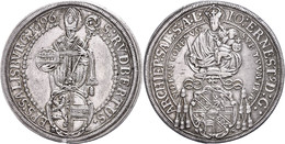 Taler, 1696, Johann Ernst Graf Von Thun Und Hohenstein, Zöttl 2168, Probszt 1802, Kl. Rf., Avers Vz, Revers Ss+. - Other & Unclassified