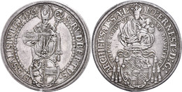 Taler, 1696, Johann Ernst Graf Von Thun Und Hohenstein, Zöttl 2168, Probszt 1802, Kl. Rf., Avers Vz, Revers Ss+. - Altri & Non Classificati