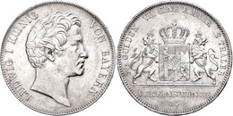 Doppeltaler, 1848, Ludwig I., AKS 74, J. 65, Randfehler, Vz.  Vz - Sonstige & Ohne Zuordnung