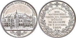 Silbermedaille (Gedenktaler), 1864, Eröffnung Der Börse, AKS 15, J. 26I, Vz-st.  Vz-st - Bremen