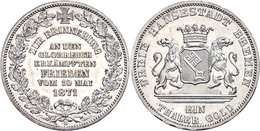 Taler, 1871, Auf Den Frieden Vom 10. Mai 1871, AKS 17, J. 28, Vz-st.  Vz-st - Bremen