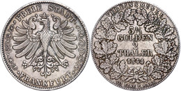 Doppeltaler, 1844, 3 1/2 Gulden, AKS 2, J. 23, Kl. Rf., Ss.  Ss - Other & Unclassified