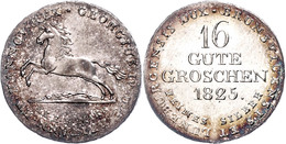 16 Gute Groschen, 1825, Georg IV., AKS 38, Schöne Patina, Vz-st.  Vz-st - Hanover