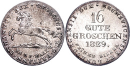 16 Gute Groschen, 1829, Georg IV., AKS 38, Vz+. - Hanover