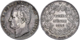 Doppeltaler, 1842, Ludwig II., Randfehler, Ss.  Ss - Sonstige & Ohne Zuordnung