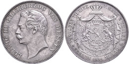 Doppeltaler, 1854, Ludwig III., AKS 119, J. 52, Kl. Rf., Hübsche Tönung, Avers Vz, Revers F. St. - Other & Unclassified
