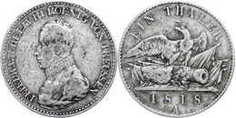 Taler, 1818, A, Friedrich Wilhelm III., AKS 13, J. 37, Kl. Rf., Ss.  Ss - Altri & Non Classificati