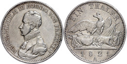 Taler, 1821, Friedrich Wilhelm III., Mzz A, AKS 13, J. 37, Kl. Rf., Ss.  Ss - Altri & Non Classificati