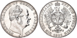 Taler, 1861, Friedrich Wilhelm IV., AKS 78, J. 84, Wz. Kratzer, Vz-st.  Vz-st - Sonstige & Ohne Zuordnung