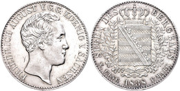 Taler, 1838, Friedrich August II., AKS 98, J. 75, Kl. Rf., Vz.  Vz - Sonstige & Ohne Zuordnung