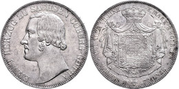 Doppeltaler, 1847, Ernst II., AKS 98, J. 283, Revers Wz. Schrötlingsfehler, Kl. Rf., Vz.  Vz - Altri & Non Classificati