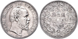 1/2 Gulden, 1868, Karl, AKS 127, J. 84, Vz.  Vz - Altri & Non Classificati