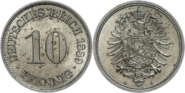 10 Pfennig, 1889, A, Vz-st., Katalog: J. 4 Vz-st - Sonstige & Ohne Zuordnung