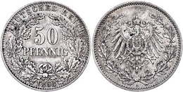 50 Pfennig, 1898, Großer Adler, Mzz A, Ss., Katalog: J. 15 Ss - Sonstige & Ohne Zuordnung