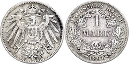 1 Mark, 1891, Mzz D, R, Ss., Katalog: J. 17 Ss - Sonstige & Ohne Zuordnung