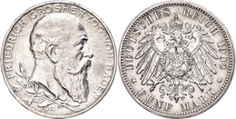 5 Mark, 1902, Friedrich I., Zum Regierungsjubiläum, Wz. Rf., Vz, Katalog: J. 31 Vz - Autres & Non Classés