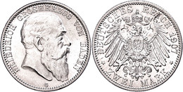 2 Mark, 1907, Friedrich I., Vz., Katalog: J. 32 Vz - Altri & Non Classificati