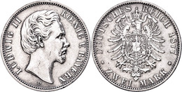 2 Mark, 1877, Ludwig II., Kl. Rf., Ss-vz., Katalog: J. 41 Ss-vz - Andere & Zonder Classificatie