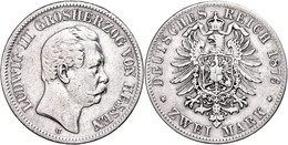 2 Mark, 1876, Ludwig III., S-ss., Katalog: J. 66 S-ss - Altri & Non Classificati